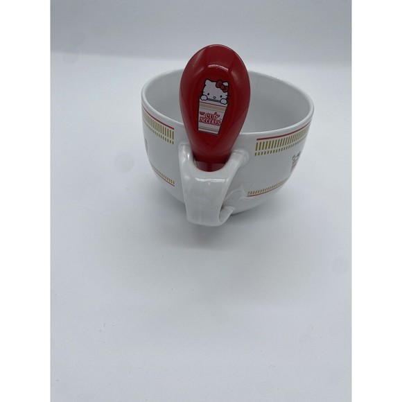 Sanrio Hello Kitty x Nissin Cup Noodles Soup Mug With Spoon | Holds 24 Ounces - Picture 3 of 6